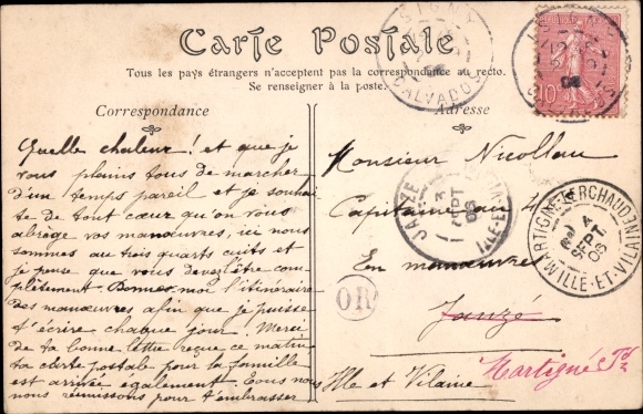 Ak Isigny Calvados, Rue de Cherbourg