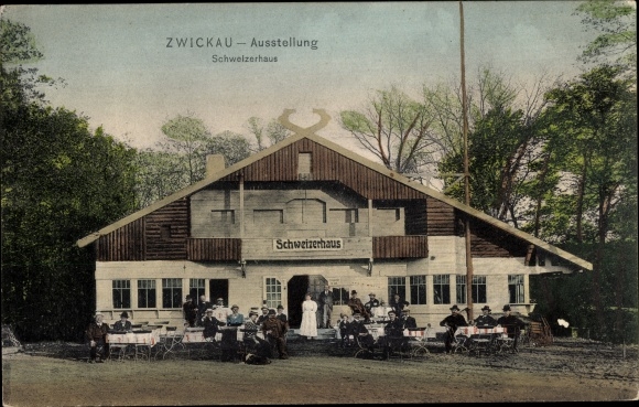 PC Zwickau in Saxony, trade and industry exhibition 1906, Schweizerhaus