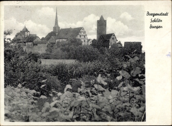 Ak Schlitz in Hessen, gedeeltelijk zicht, kastelen
