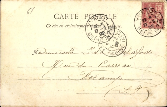 Postcard Yvetot Seine Maritime, Institution Ecclesiastique, Pavilion