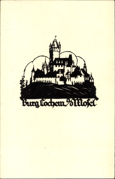 Artist Postcard Schwindt, Castle Cochem Mosel