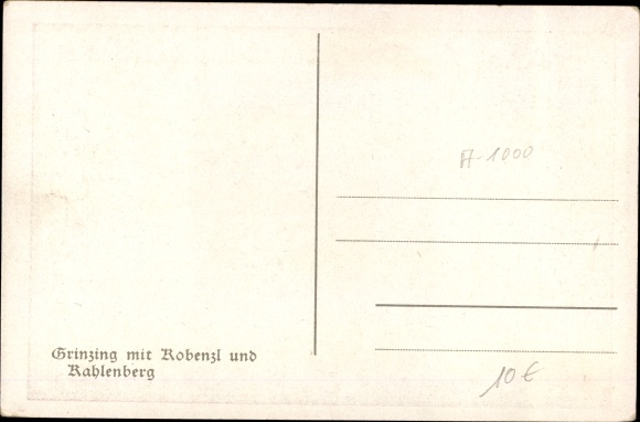 Artist Postcard Schüle, GF, Vienna 19 Döbling Grinzing, Kobenzl, Kahlenberg