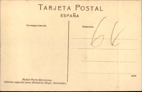 Postcard Sardinero Santander Cantabria Spain, Isla de Mouro, Lighthouse