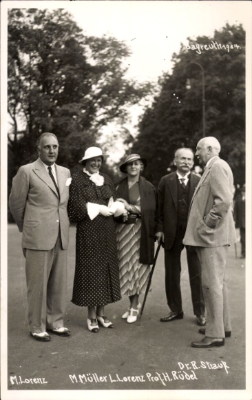 Photo Postcard Bayreuth in Upper Franconia, Festival, Richard Strauss, M. Lorenz, M. Müller
