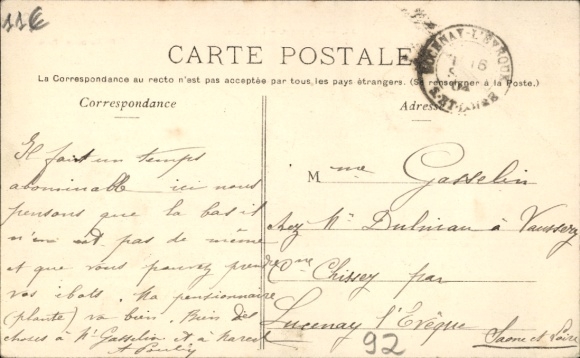Postcard Suresnes Hauts de Seine, lock in ships, canal, city view,