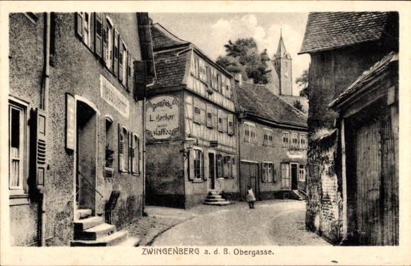 PC Zwingenberg on Bergstrasse in Hesse, Obergasse, Hotel zum Löwen