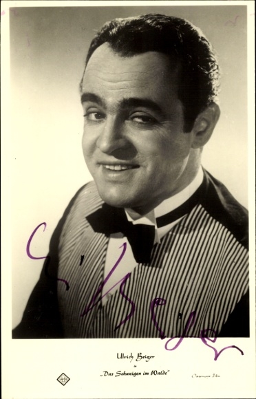 Postcard actor Ulrich Beiger, portrait, autograph
