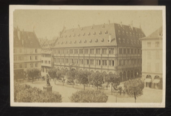 CdV Photo Strasbourg Strasbourg Alsace Bas Rhin, Town Hall and Gutenberg Monument