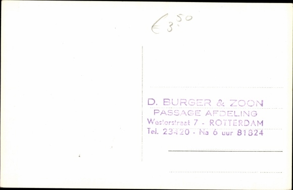 Postcard Steamer SS Rane, Stockholms Rederi Ab Svea
