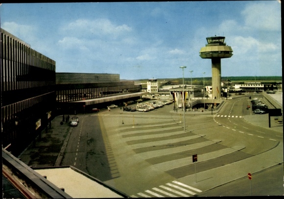 Postcard Hannover in Lower Saxony, departure level, tower