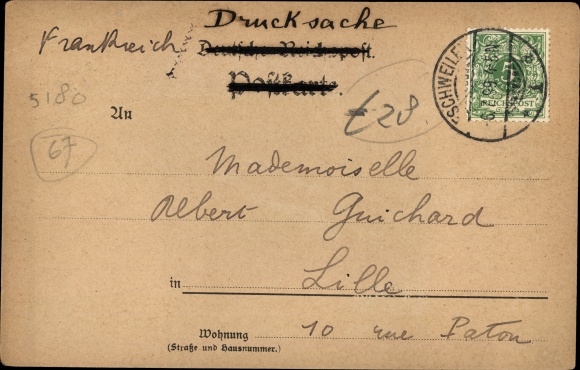 Chromo-Litho Eschweiler North Rhine-Westphalia, St. Antonius Hospital, Grube, Schützenhalle, Eisenhütte