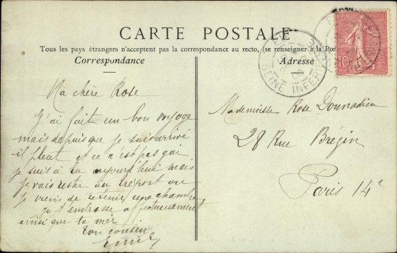 Postcard Eu Seine Maritime, Channel