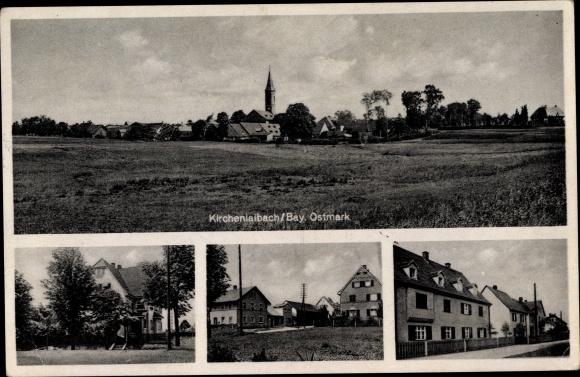 Postcard Kirchenlaibach Speichersdorf Oberfranken, partial views, locality
