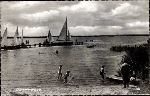 Ak Dümmersee, zeilboten, kinderen aan de wal