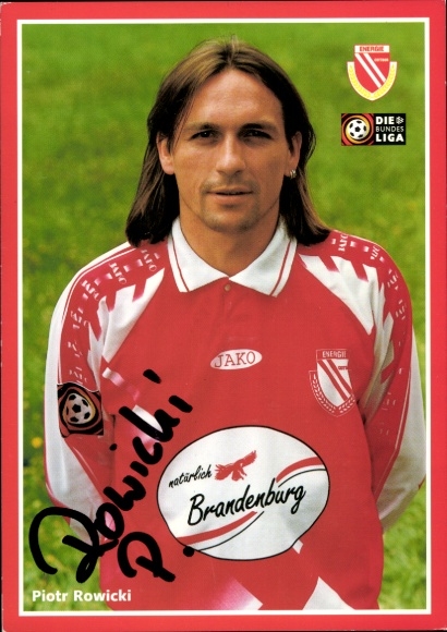 Autogrammkarte Fußballer Piotr Rowicki, Energie Cottbus, Autogramm