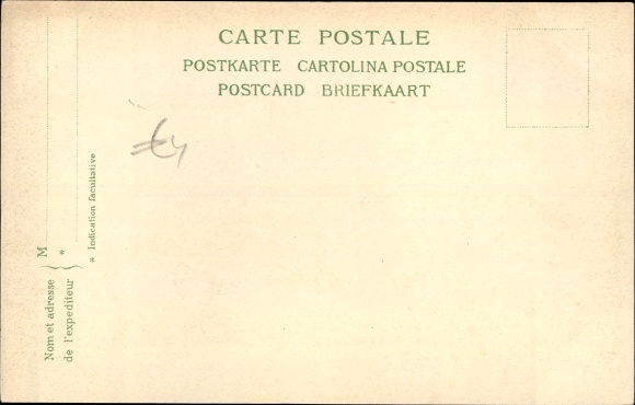 Postcard Les Plaisirs du Mariage, Happy Father Babies
