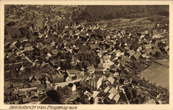 Ak Brombach Lörrach in Baden, Fliegeraufnahme