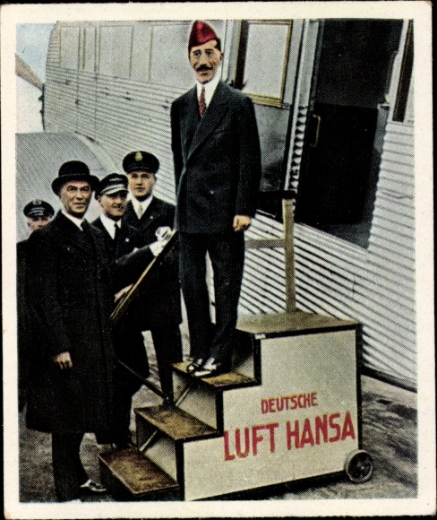 Obraz kolekcjonerski okres powojenny nr 190 maj 1932 Król Iraku Feisal w Berlinie, lotnisko Tempelhof