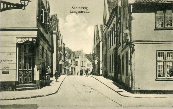 Ak Schleswig an der Schlei, Langestraße, winkels