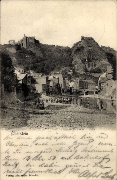 Postcard Oberstein an der Nahe, general view