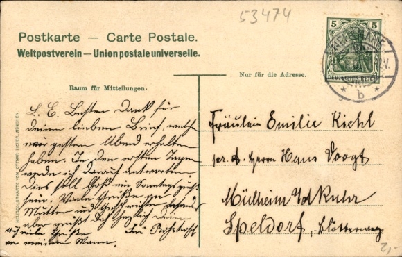Postcard Bad Neuenahr, Ahr Bridge, Evangelical Church