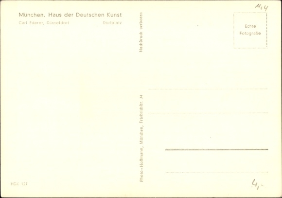 Artist Postcard Ederer, Carl, Village Square, Man with Two Horses, HDK 127