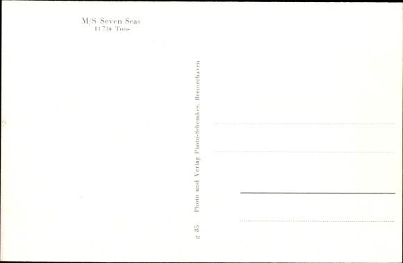 Postcard Steamboat MS Seven Seas, Europa Canada Line