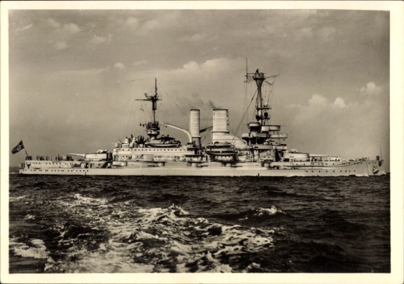 Ak Deutsches Kriegsschiff, Schleswig Holstein, Linienschiff, Kriegsmarine