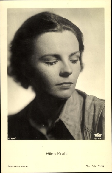 Postcard actress Hilde Krahl, portrait