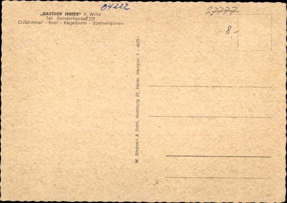 Postcard Ganderkesee in Lower Saxony, Gasthof Immer