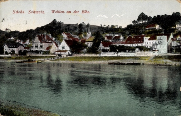 Ak Wehlen an der Elbe Sächsische Schweiz, Stadtbild