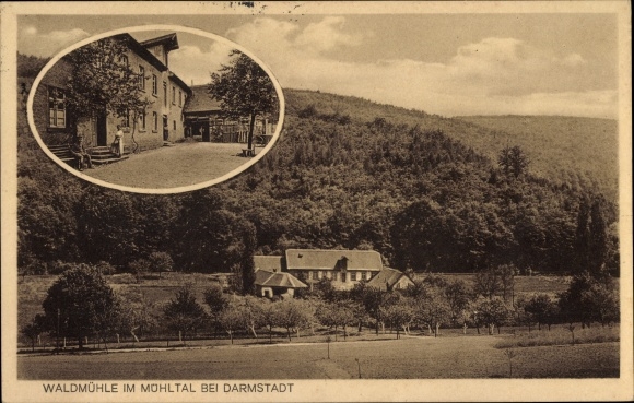 PC Nieder Beerbach Mühltal in the Odenwald, forest mill, restoration