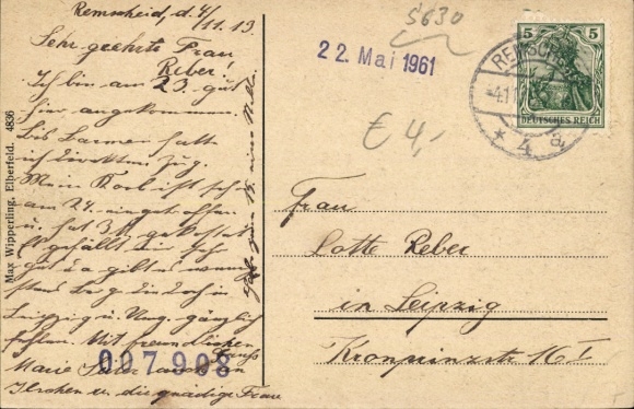 Postcard Remscheid in Bergisches Land, Municipal Beach