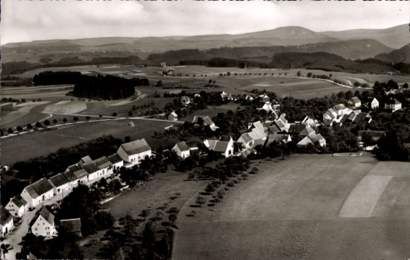 Postcard Bachheim Löffingen in the Black Forest, village from the bird's eye view
