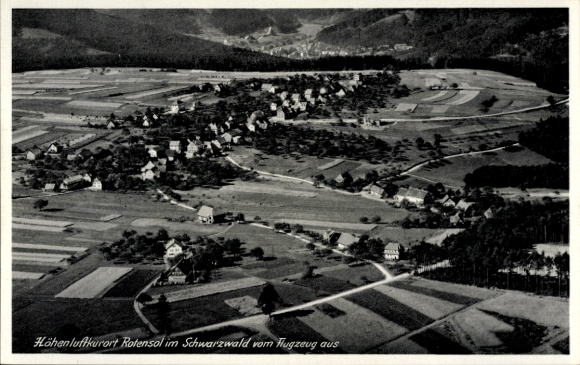 Postcard Rotensol Bad Herrenalb in the Black Forest, aerial photograph