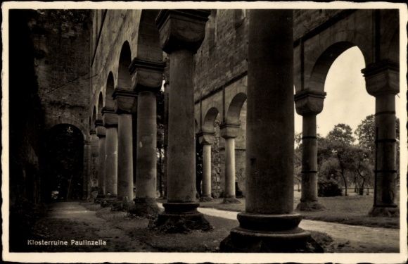 Postcard Paulinzella Königsee Rottenbach in Thuringia, monastery ruins