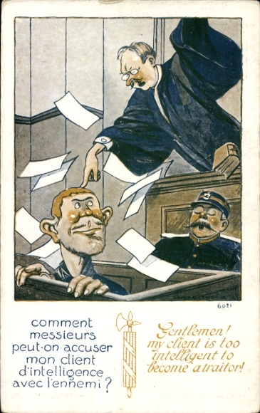 Artist Postcard Gentlemen! my client is too intelligent to become a traitor