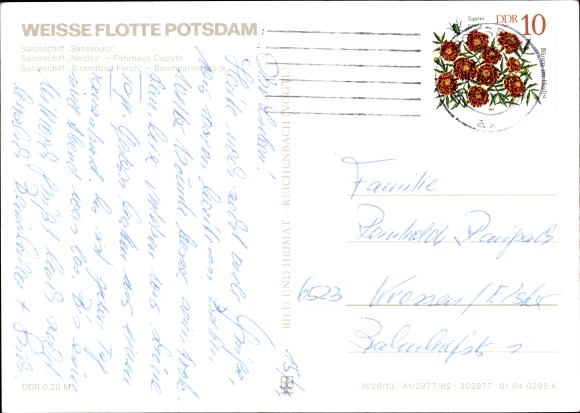 Postcard White Fleet Potsdam, saloon ship Sanssouci, Nedlitz, Ferch lido, Caputh, Baumgartenbrück