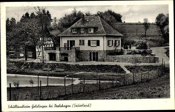 Ansichtkaart Gelslingen Drolshagen Noordrijn-Westfalen, schoolkamp