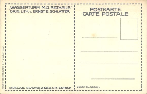 Artysta KP Schlatter, Ernst, Lucerna, Szwajcaria, wieża ciśnień, ratusz