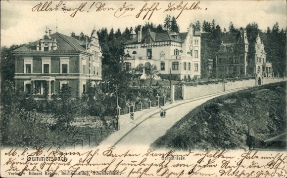 Postcard Gummersbach in the Oberbergischer Kreis, Bergstraße