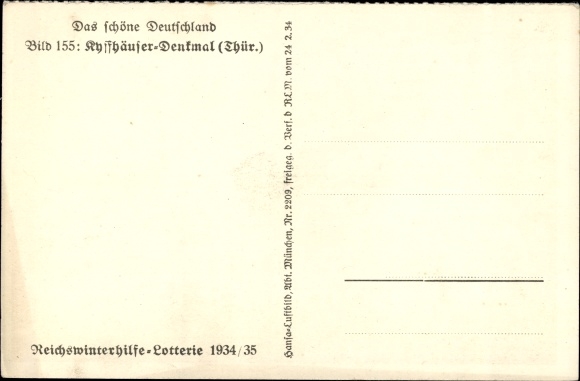 Postcard Steinthaleben Kyffhäuserland Thuringia, Beautiful Germany Photo 155, Kyffhäuser Monument