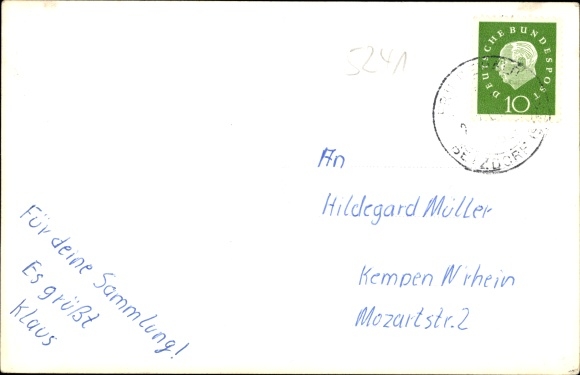 Postcard Friedewald Westerwald, castle, fountain
