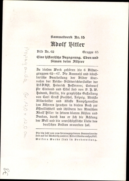 Collection picture Adolf Hitler, British politicians Anthony Eden and John Simon, collection 15, picture 62