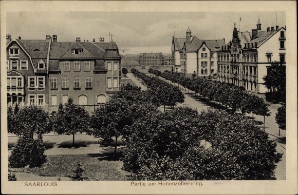 PC Saarlouis, lot at Hohenzollernring with avenue