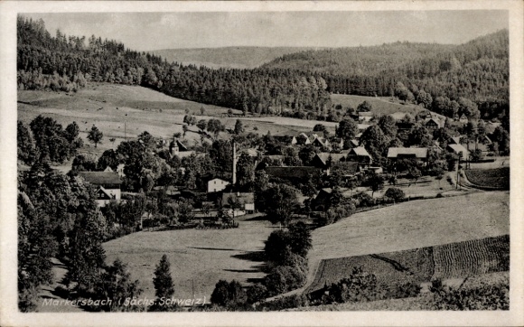 Postcard Markersbach in the Ore Mountains, Saxony Switzerland