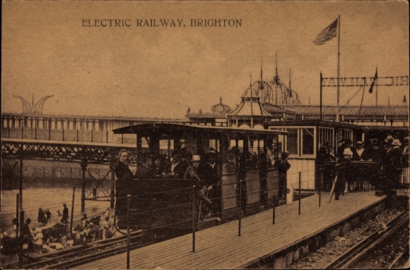 Postcard Brighton East Sussex England, Electric Railway