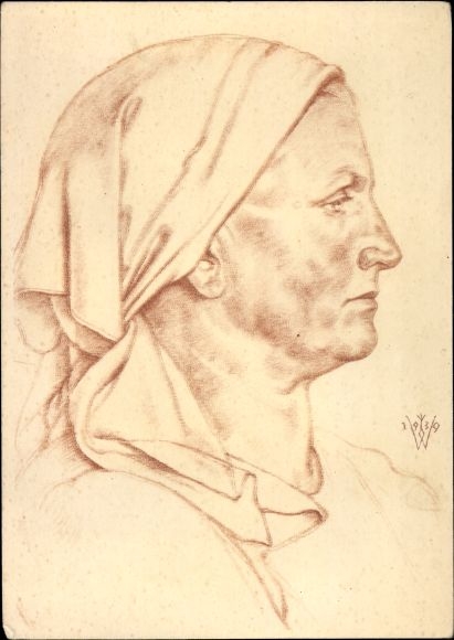 Artist PC Willrich, Wolfgang, forester&#39;s wife from Buchenland, VDA