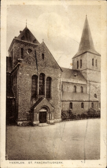 Postcard Heerlen Limburg Netherlands, Saint Pancratius Church