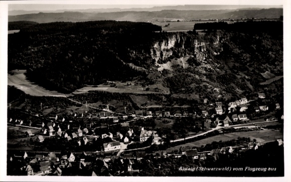 Ak Aistaig Oberndorf am Neckar Schwarzwald, Fliegeraufnahme